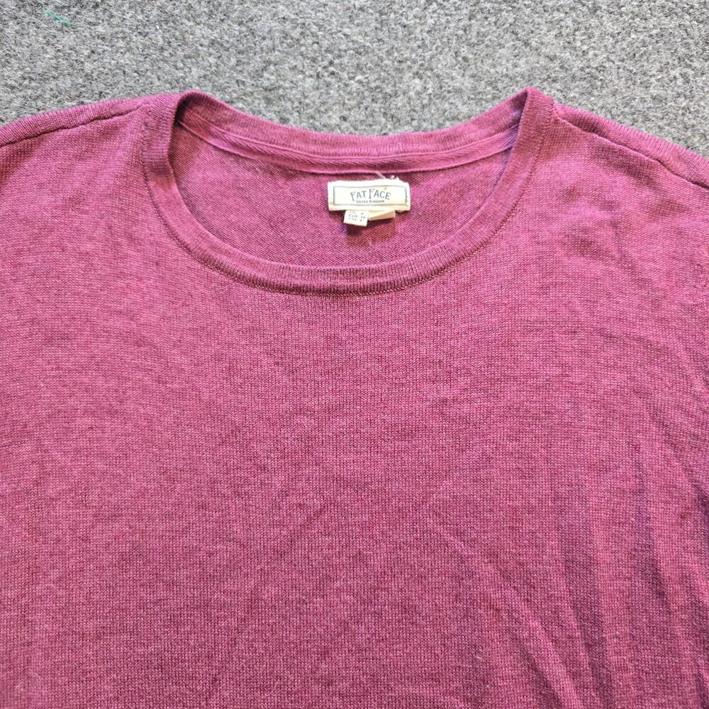 Fat Face Sweater Women Size 4 Pink Purple Wool Blend Long Sleeve Capsule Casual - Picture 2 of 9